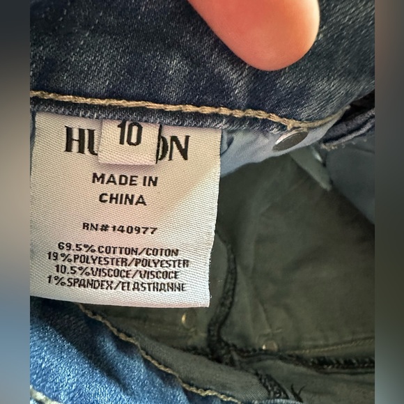 Hudson denim shorts with rolled hem and signature flap back pocket - Picture 6 of 7